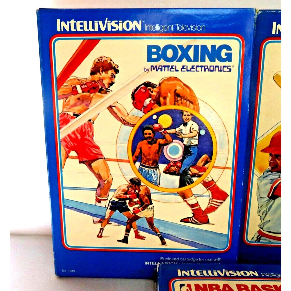 Boxing Intellivision Complete Manual Brochure Overlays Untested 1980 Vintage